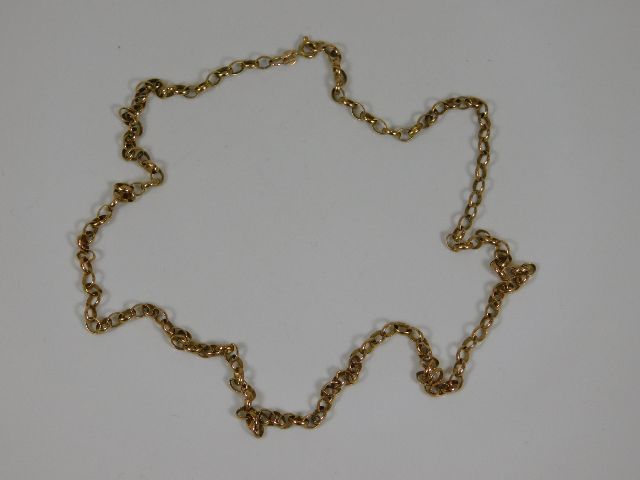 A 9ct gold belcher chain 24in long 11.3g
