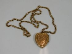 A 9ct gold necklace 6.4g with metal pendant