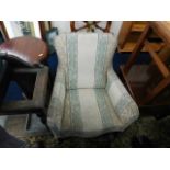 A low level antique nursing chair