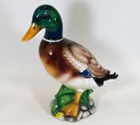 A large Italian pottery duck 14in high
