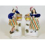 A pair of 19thC. Staffordshire figures 6.75in
