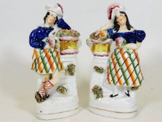 A pair of 19thC. Staffordshire figures 6.75in