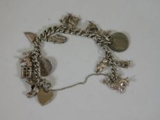 A small silver charm bracelet