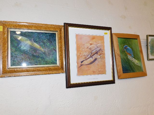 Six original wildlife watercolours by Robin Armstr