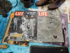 Two 1960's Life moon landing magazines & Royal mag
