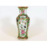 A 19thC. Cantonese famille rose vase with floral &