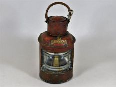 An antique ships oil lamp, working order
