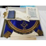 A boxed masonic apron
