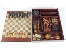 A good c.1810 Regency period treen games compendiu