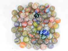 A quantity of 19thC. marbles, some a/f