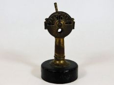 An early 20thC. miniature brass ship telegraph cig