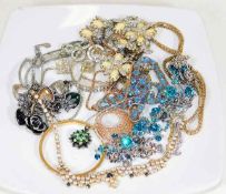 A quantity of decorative costume jewellery