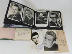 Two signed autograph albums & other photographs in