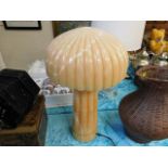 A large onyx art deco style lamp 20.5in high