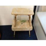 Two distressed vintage stools