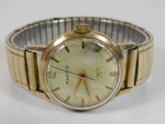 A gents 9ct gold cased Mappin wristwatch 57.3g