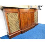 A mahogany Regency style sideboard with marble top