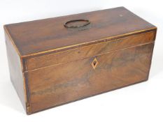 A Regency period tea caddy, some faults