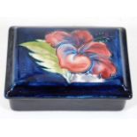 A Moorcroft hibiscus box & cover with Potters to Q
