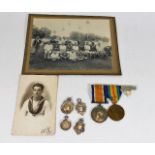 A WW1 medal set 354178 W. Rickerby ORD RN twinned