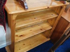 A modern pine bookcase