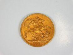 A 1912 22ct full gold sovereign