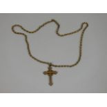 A 16in 9ct gold chain & pendant 6.9g
