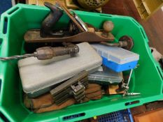 A boxed quantity of various tools including a Stan