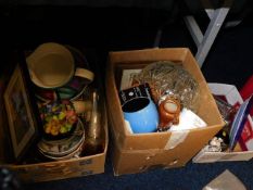 Three boxes of sundry china & other items