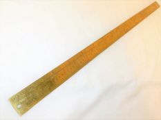 A Day & Millward brass ton ruler