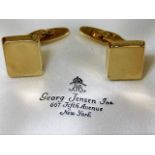 A rare pair of 1960's 18ct gold Georg Jensen cufflinks 12.1g with box