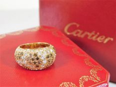 An 18ct gold Cartier "Dome Sauvage" ring set with