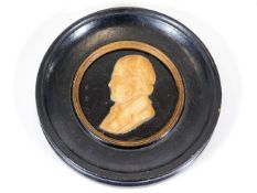 A 19thC. wax portrait miniature
