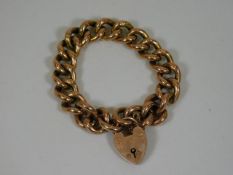 A 9ct gold link bracelet 7in long 25.1g