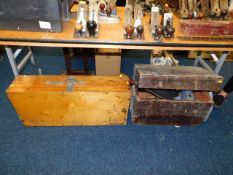 Two carpenters boxes with contents