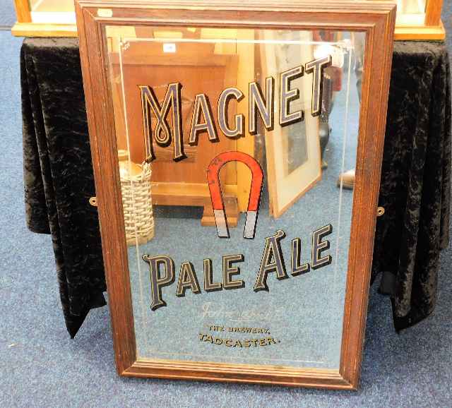 A vintage Magnet Pale Ale pub mirror