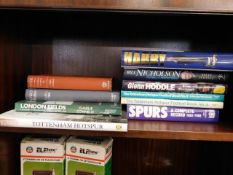 A quantity of books relating to Tottenham Hotspur