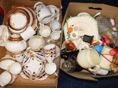 Two boxes of sundry china & other items