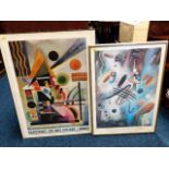 Two mounted art posters Kandinsky: The Tate London