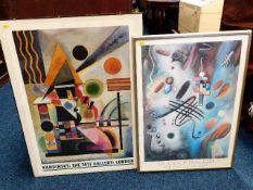 Two mounted art posters Kandinsky: The Tate London