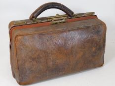 An antique Gladstone style bag