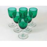 A set of six 19thC. wine glasses 5.125in high
