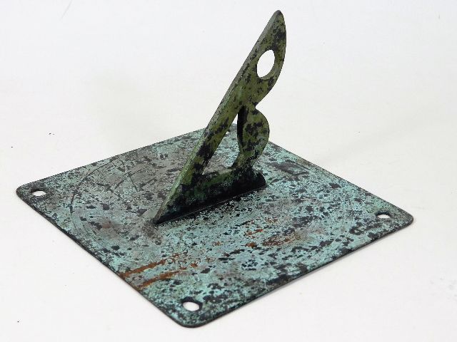 A 17thC. period bronze sundial dated 1632 6in diam