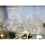 A quantity of mixed glassware including Georgian &