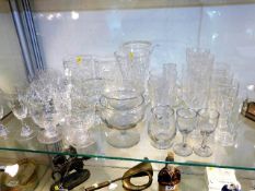A quantity of mixed glassware including Georgian &