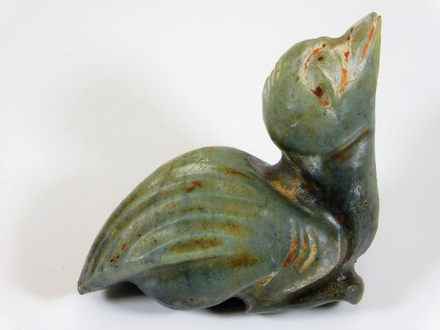 A Chinese hardstone carving of chick 3in x 3.125in