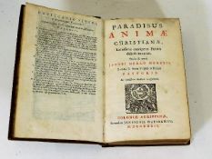 Paradisus Animae Christianae book dated 1732