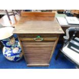 A c.1910 mahogany roll top document cabinet