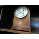 An Edwardian inlaid mantle clock