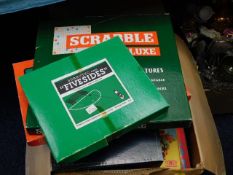 A boxed quantity of vintage board games